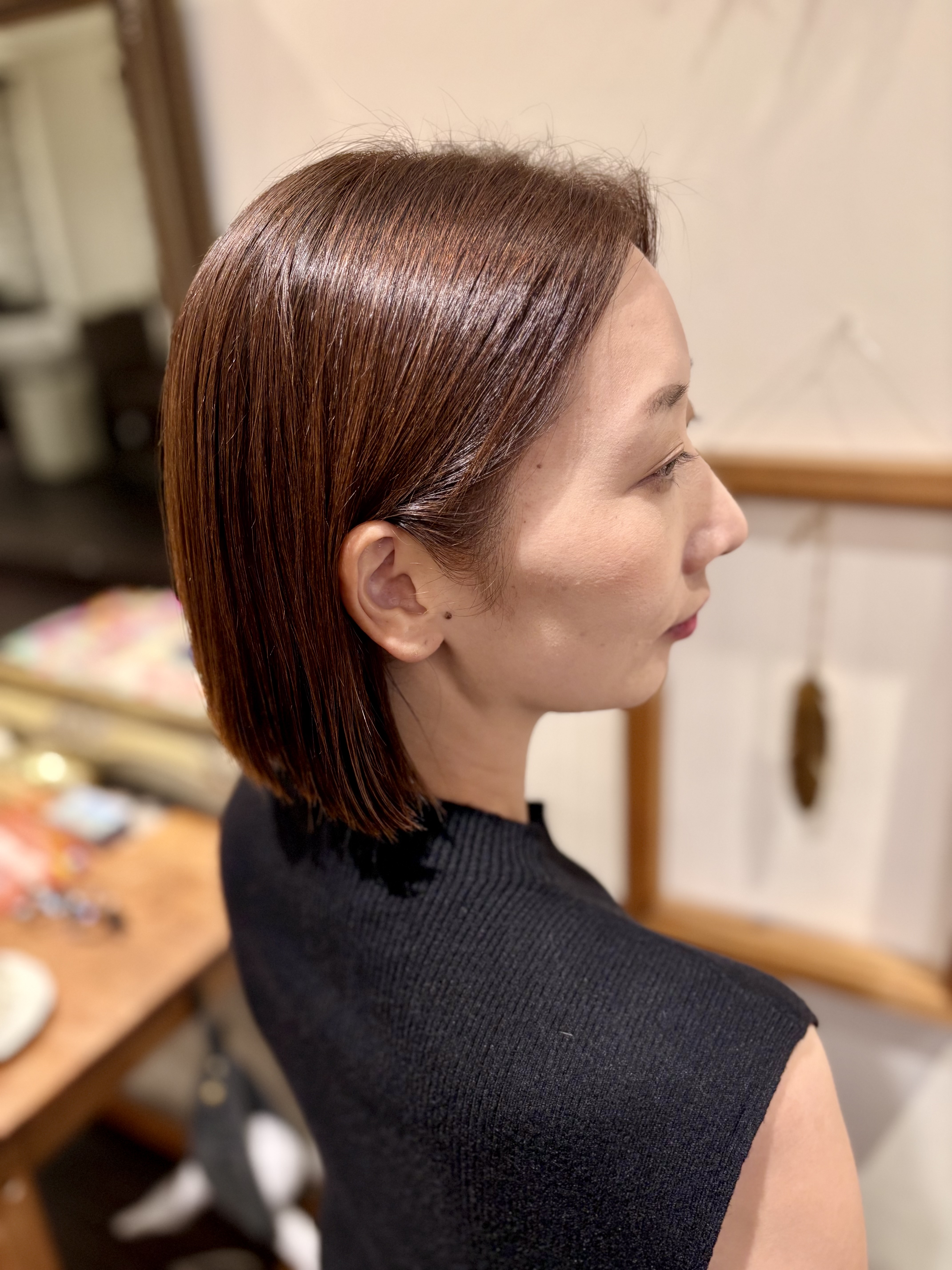 まとまりのあるナチュラルボブ